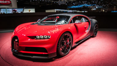 Dubai Motor Show lit up by Bugatti Chiron