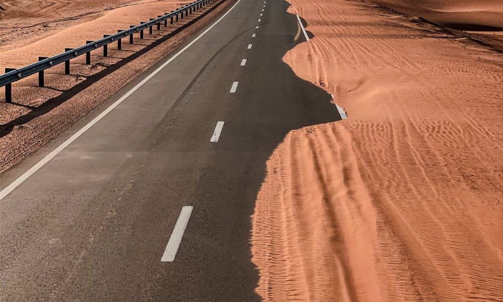 desert road in Al Ain