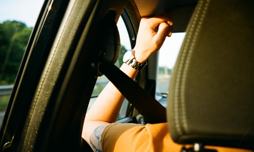 Person wearing a seat belt